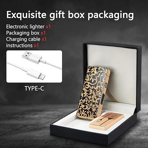 Miniatura 6 de Encendedor de arco resistente al viento, recargable por USB, plasma, sin llama con indicador de batería, ideal para velas, barbacoas y fuegos