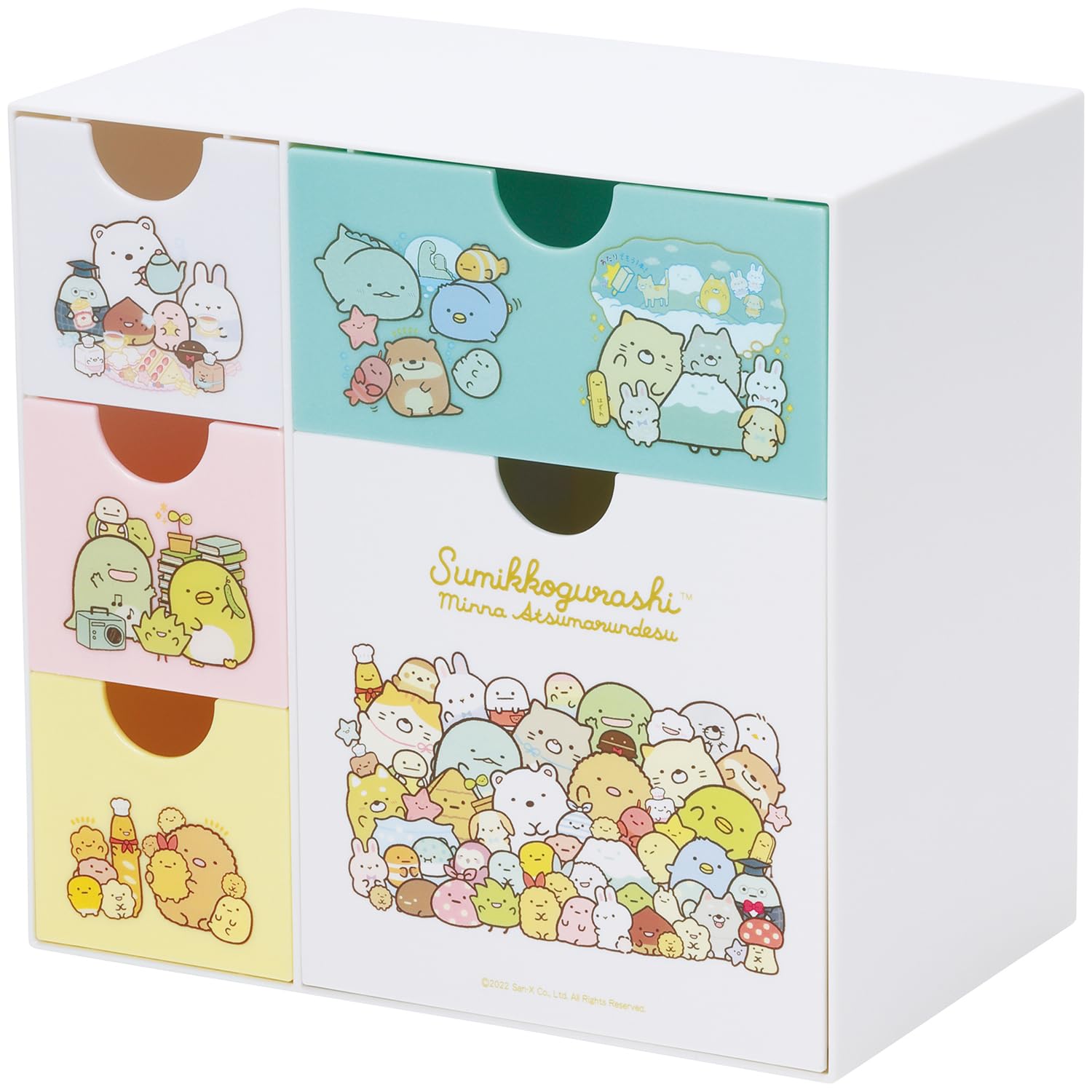 Skater Storage Box Accessory Storage Case Mini Chest Accessory Case 7.1 x 4.3 x 6.7 inches Sumikkogurashi Atsumarunda CHE5 : Home & Kitchen