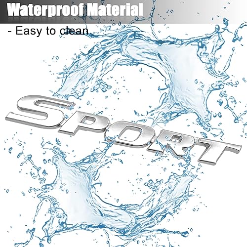 Miniatura 10 de 2 calcomanías deportivas de metal 3D para automóvil, emblema deportivo para puerta trasera de automóvil, accesorios de decoración exterior de