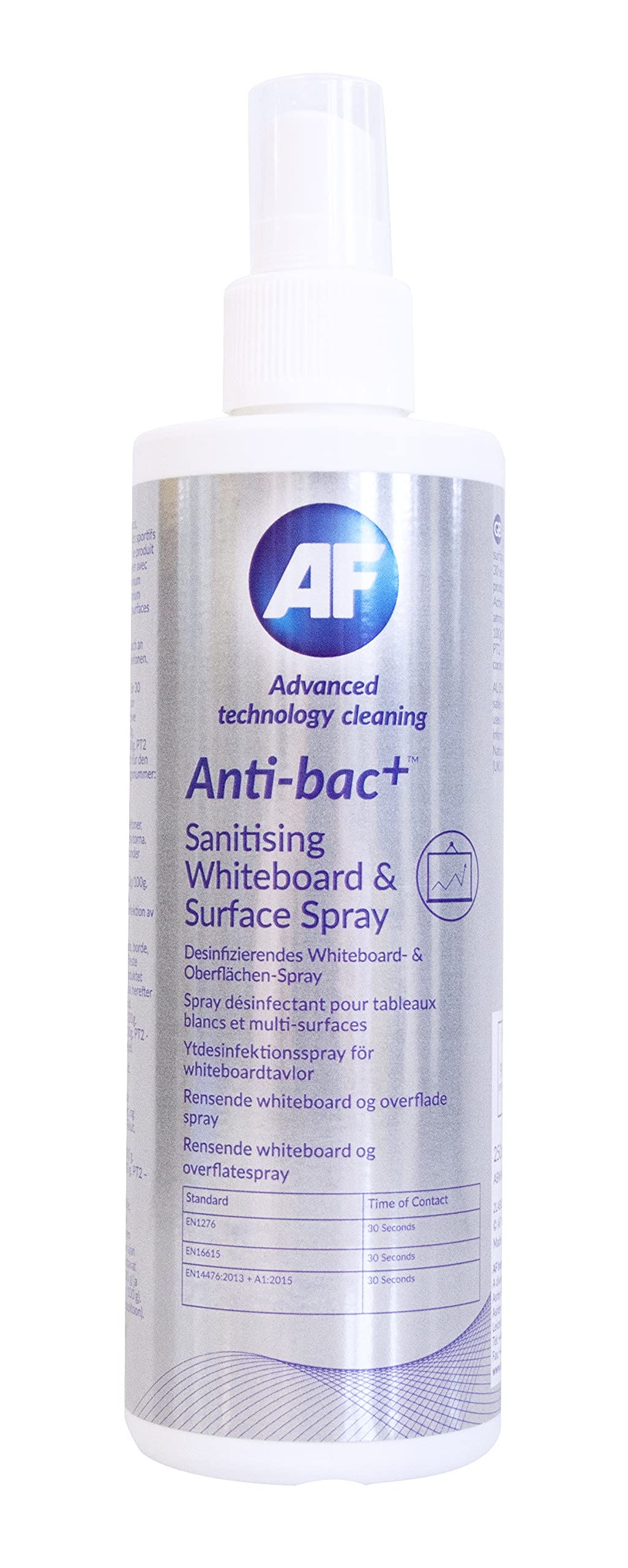 Nettoyant Tableau Blanc AF - Lot De 12 Sprays 250ml - Pour écoles, Bureaux - Efface Les Marqueurs
