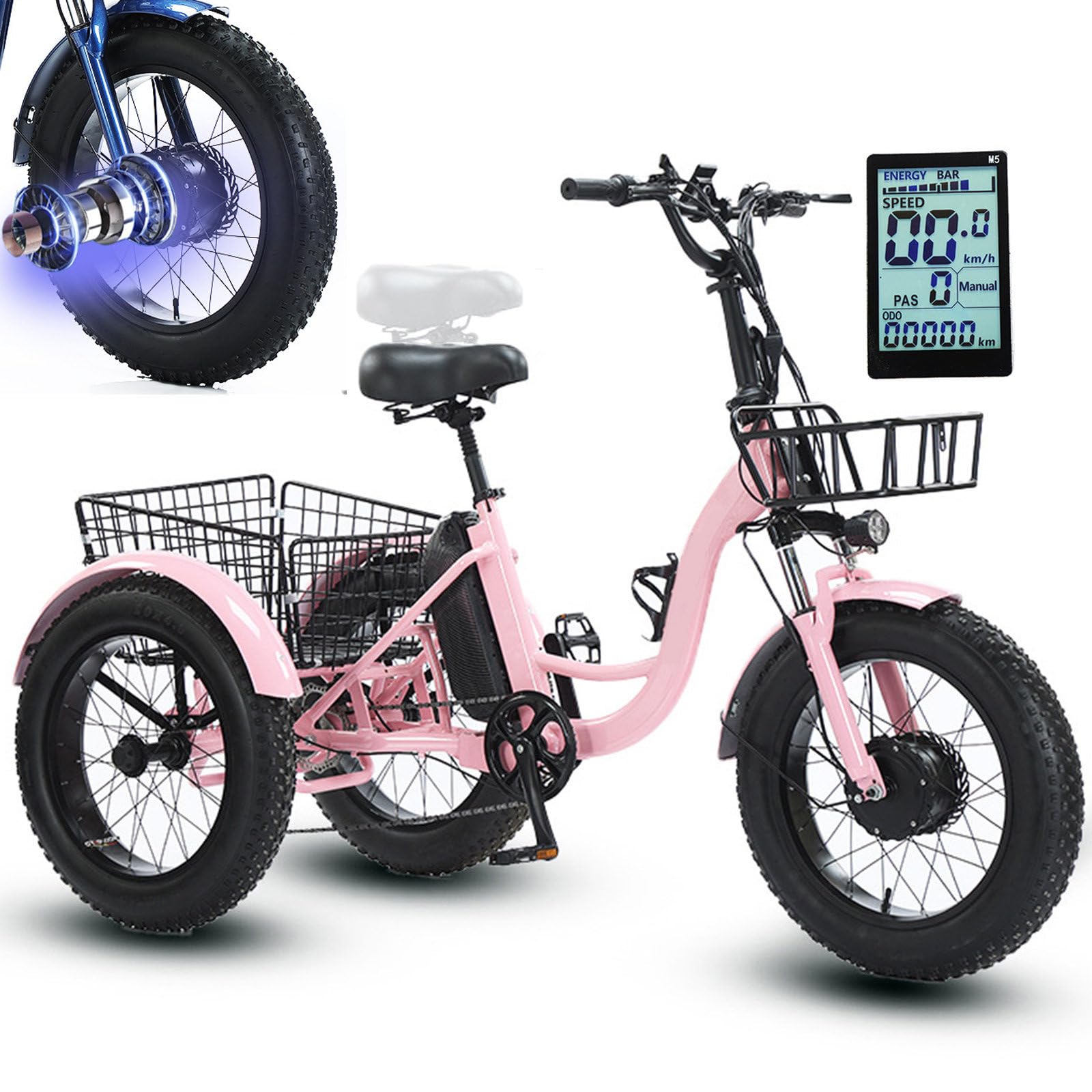 電動アシスト三輪車 緑色 バスケット付き 楽天市場】三輪車 大人用