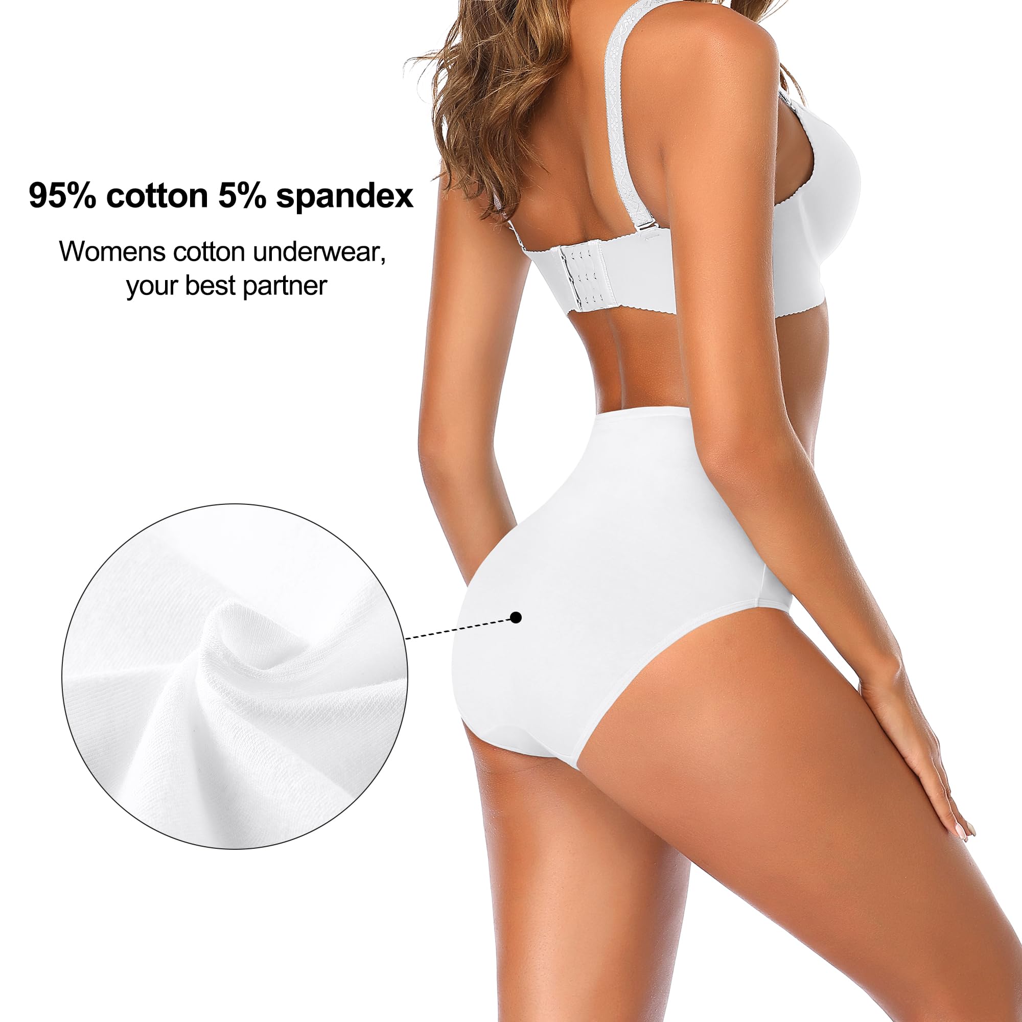 Biancheria intima post-partum a vita alta da donna biancheria intima in cotone morbido traspirante copertura completa mutandine elasticizzate multipack