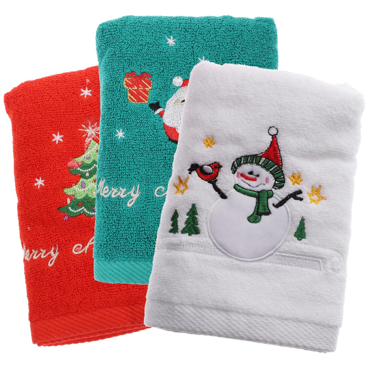 Toallas de algodón para Navidad de lavabo: soluciona la decoración de tu baño con suavidad