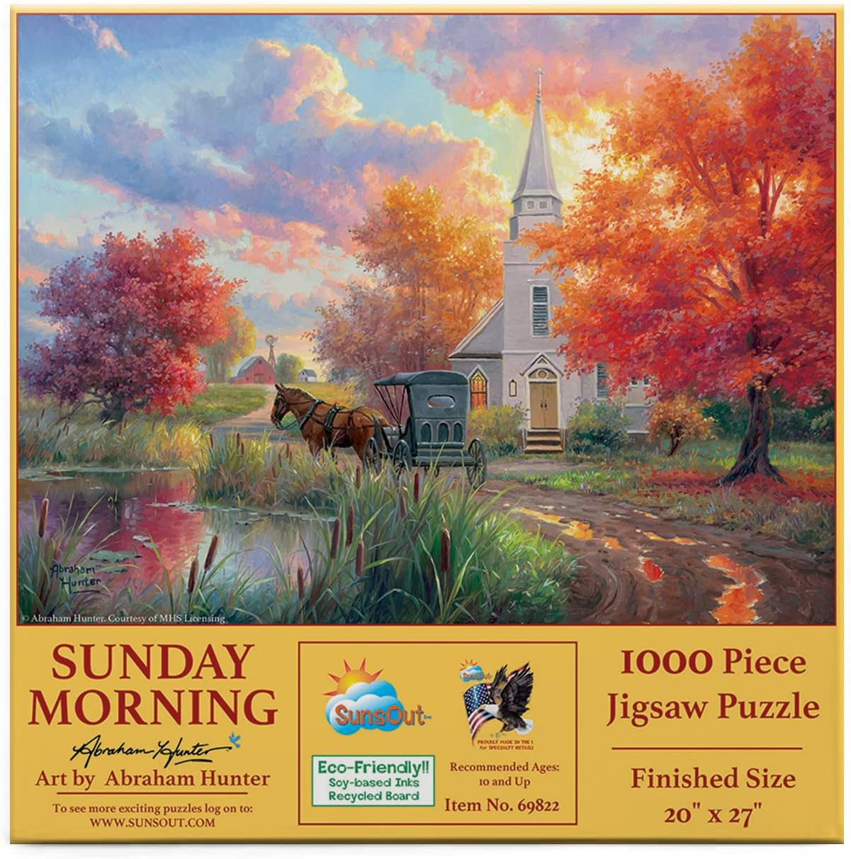 SUNSOUT INC - Sunday Morning - 1000 pc Jigsaw Puzzle by Artist: Abraham Hunter - Finished Size 20" x 27" - MPN# 69822