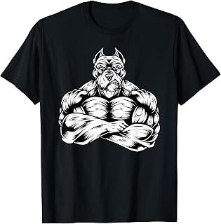 Muscles Pitbull dog lover workout Gym Fitness powerlifter T-Shirt