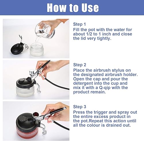 Miniatura 5 de AGPTEK Kit de limpieza de aerógrafo de vidrio con aguja de limpieza, filtros de aerógrafo, aguja de raspador, aguja de limpieza y cepillos de tubo