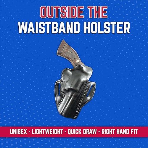 Miniatura 2 de Desantis Funda para cinturón de vaina para pulgar roto, se adapta a 3" Colt Python, mano derecha, negro