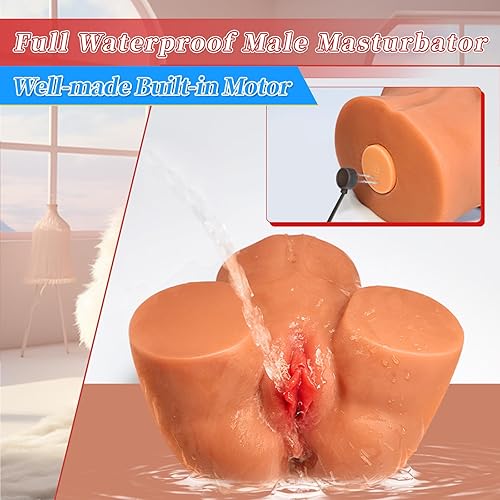 Miniatura 7 de Muñeca sexual masculina vibrante con motores duales, muñecas sexuales de 6.2 libras, juguetes sexuales para adultos con torso realista, vagina anal,