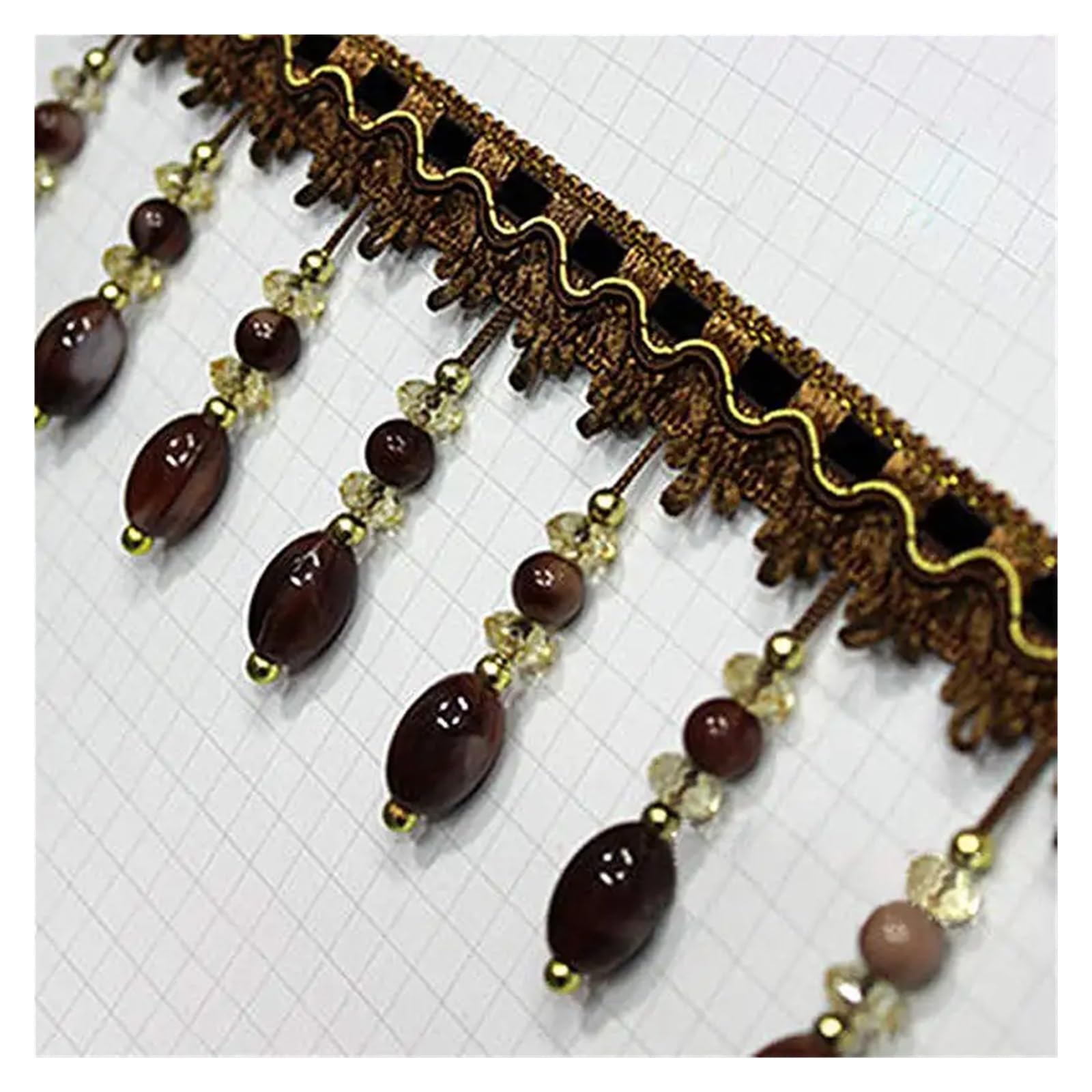 Frange ornée de perles Rideau en dentelle perlée acrylique 1M/2M, franges de couture, garniture ruban rembourrage, perle décoration DIY Couture