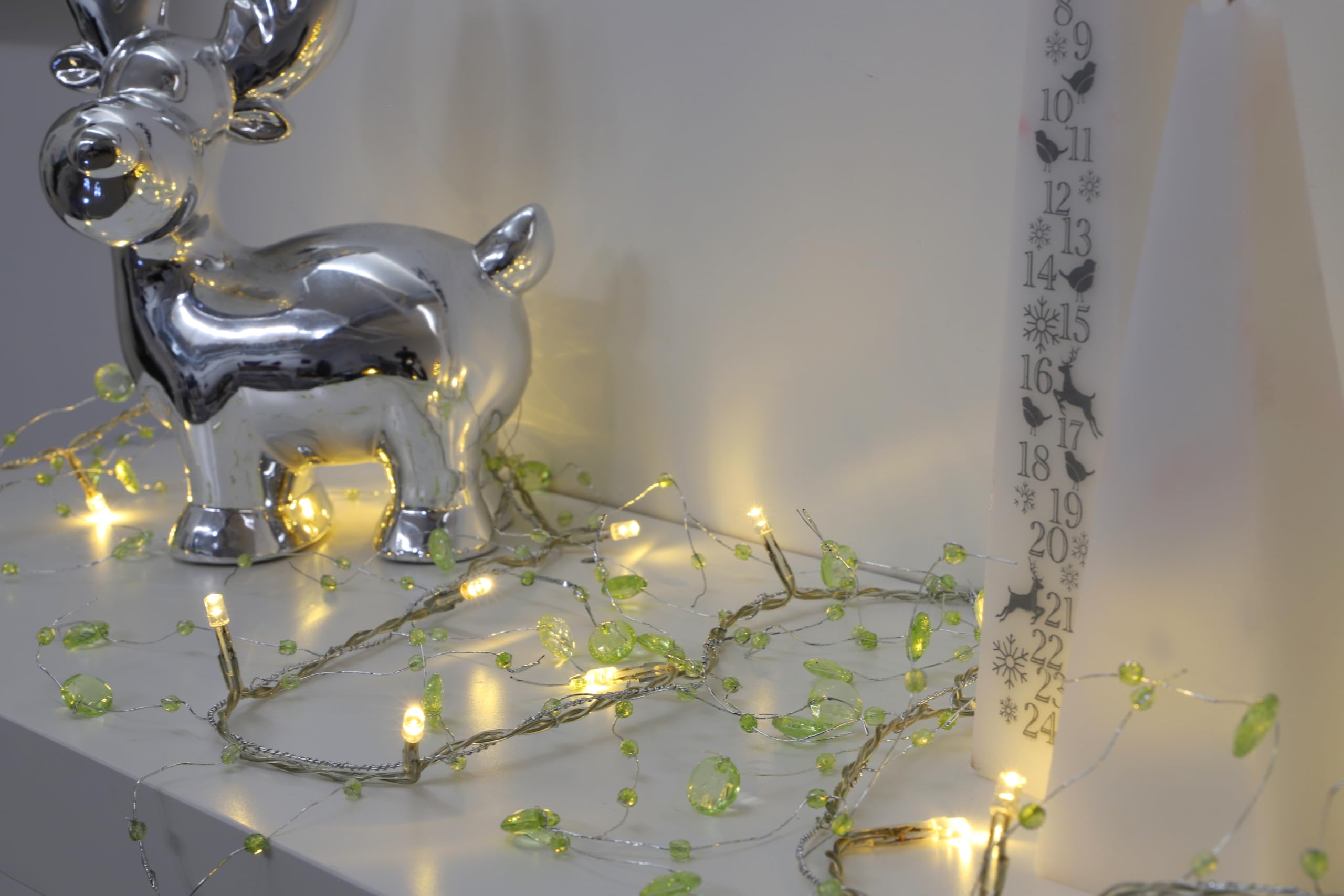 Christmas Concepts LED Lichterkette Batteriebetrieben – 2 M Lang, 20 Weiße LEDs, Für Weihnachten, Hochzeit & Deko