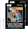 Jack Richeson Grey Matters Disposable Paper Palette 9” x12”, 2 Pack, Includes 2 Palette Knives