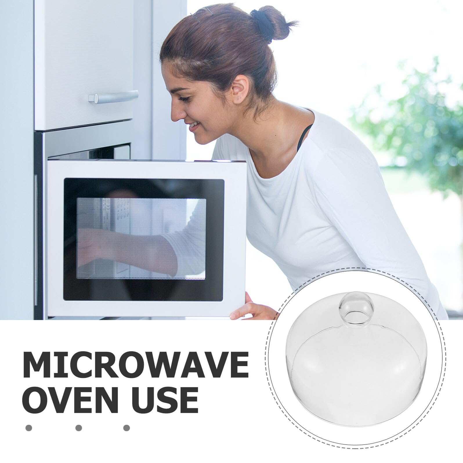 ULTECHNOVO Tapa de Vidrio para Microondas Resistente a Altas Temperaturas Visibilidad Clara para Calentar Alimentos y Evitar Salpicaduras en Horno y Microondas