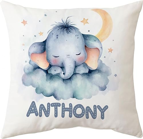 Vista 28 de Hyturtle Almohada personalizada con anuncio de nacimiento para niños (inserto incluido), regalo para bebé niño, almohada de estadísticas