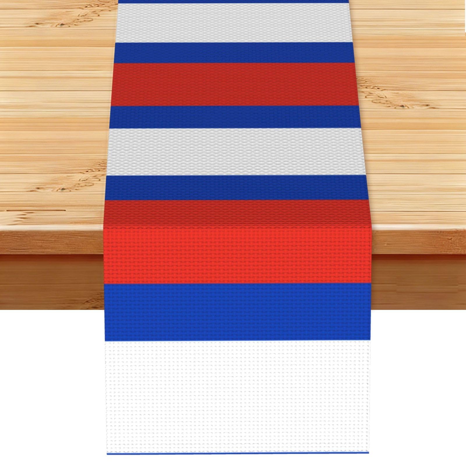 Russian Flag Linen Feel Table Runner Wedding Party Home Decoration