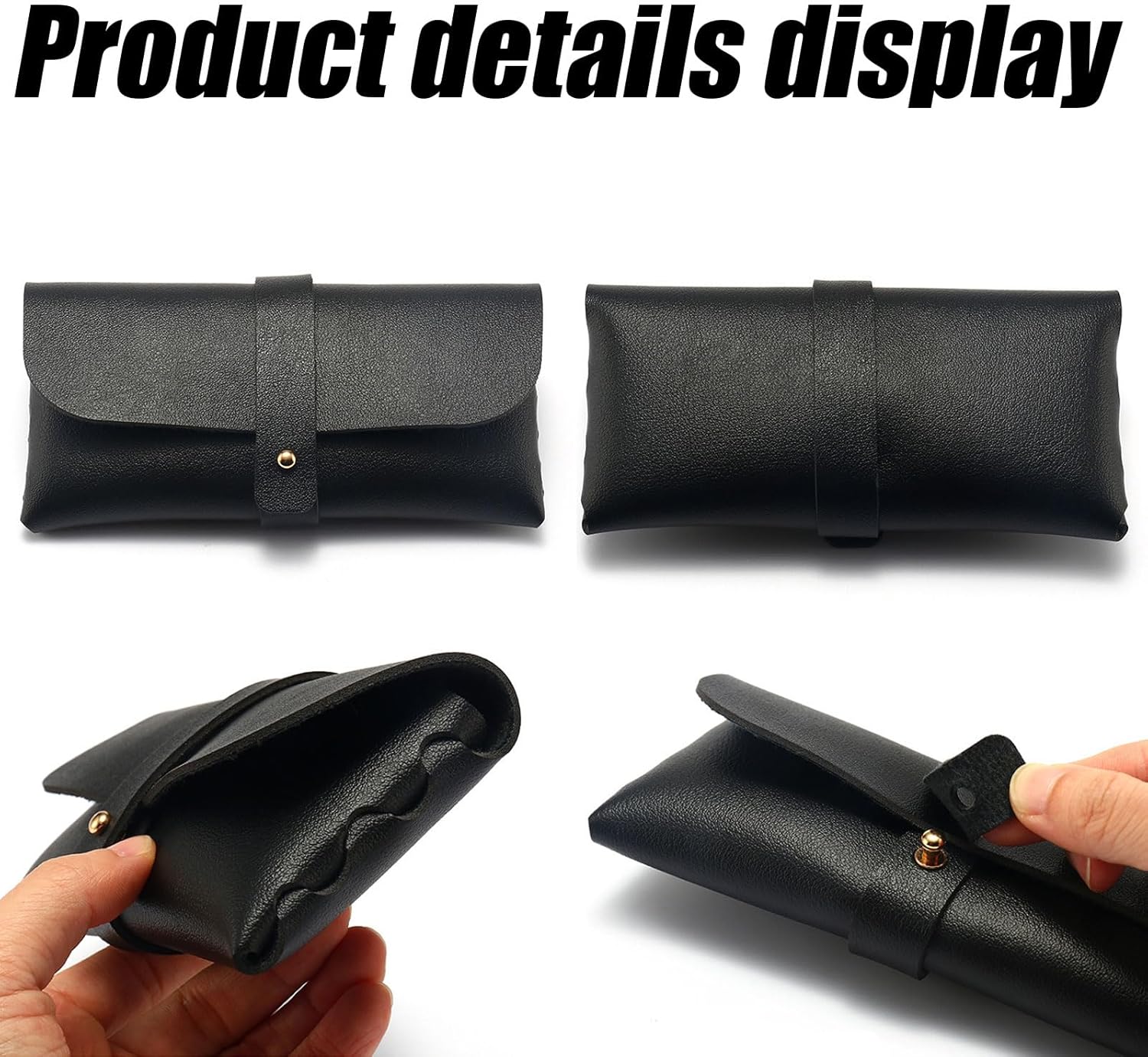 Glasses storage bag Travel sunglasses myopia glasses storage bag Fashion leather storage bag - Image 5