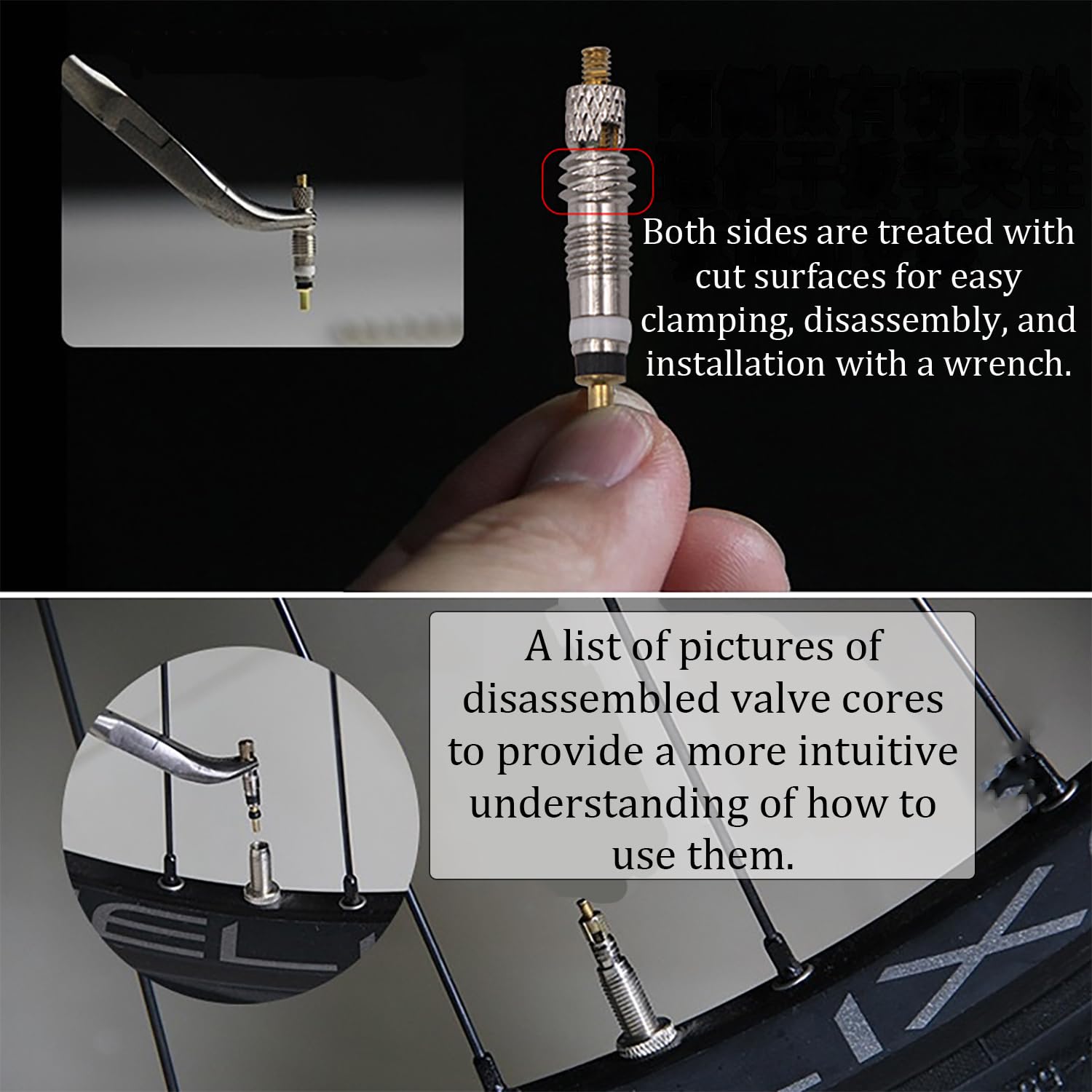 5 pezzi Valvole Presta Valvole Universale，Nucleo Valvola Pneumatico per Tubeless Road Bike Valvola della Bicicletta, Valvola Nucleo