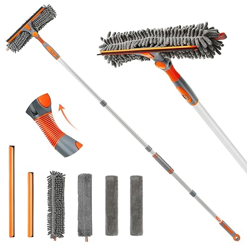 Eazer Squeegee Window Cleaner Tool, 2 in 1 Rotatable Window