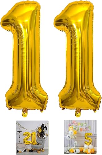 Globo rosa con el número 11 de 40 pulgadas, globos grandes de Mylar para niños de 11 años de edad, decoración de fiesta de cumpleaños, boda,