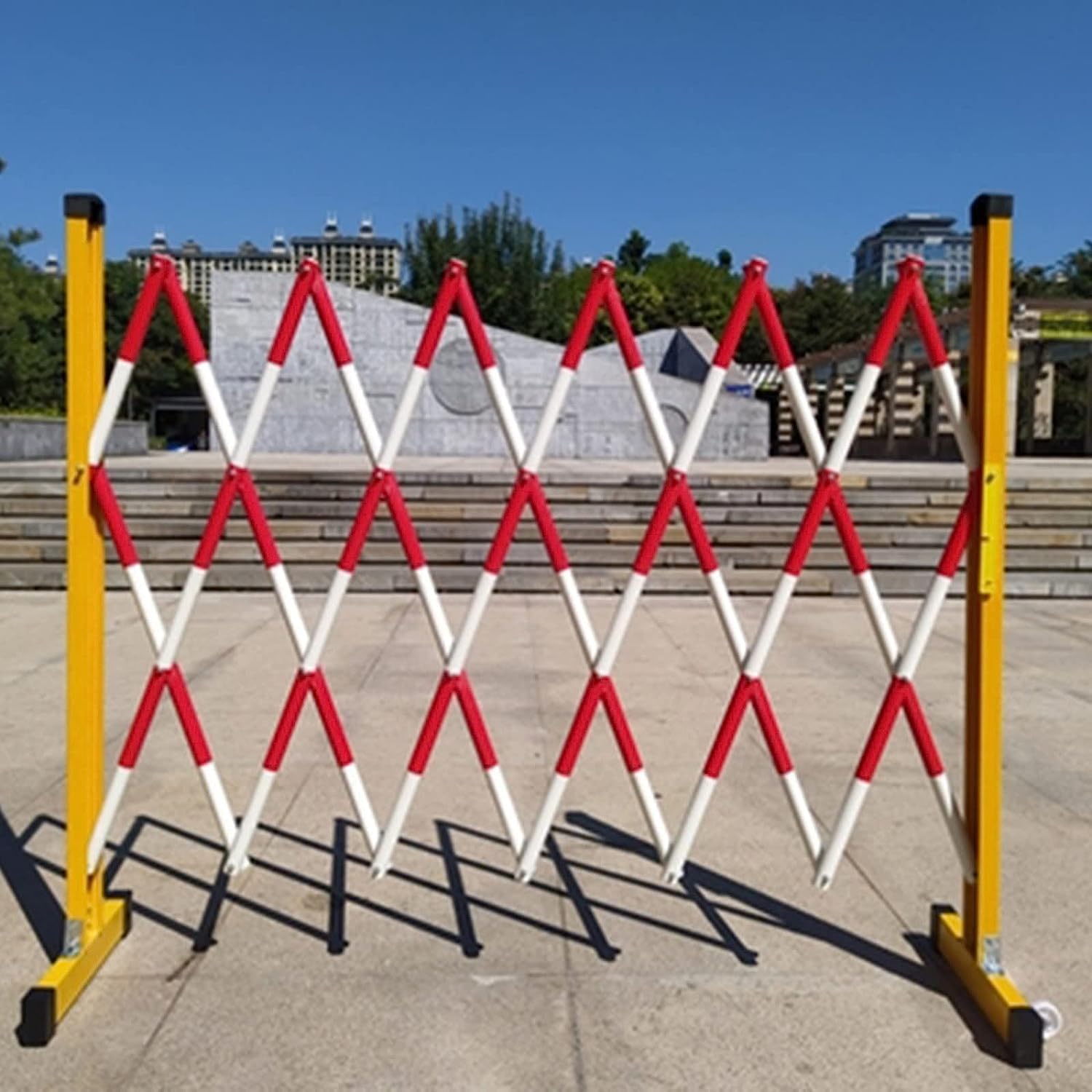 Sistema de barrera plegable retráctil, control de tráfico para una prevención de paso seguro, fácil montaje, duradero, 1,2 m x 2,5 m, ideal para eventos y gestión de seguridad