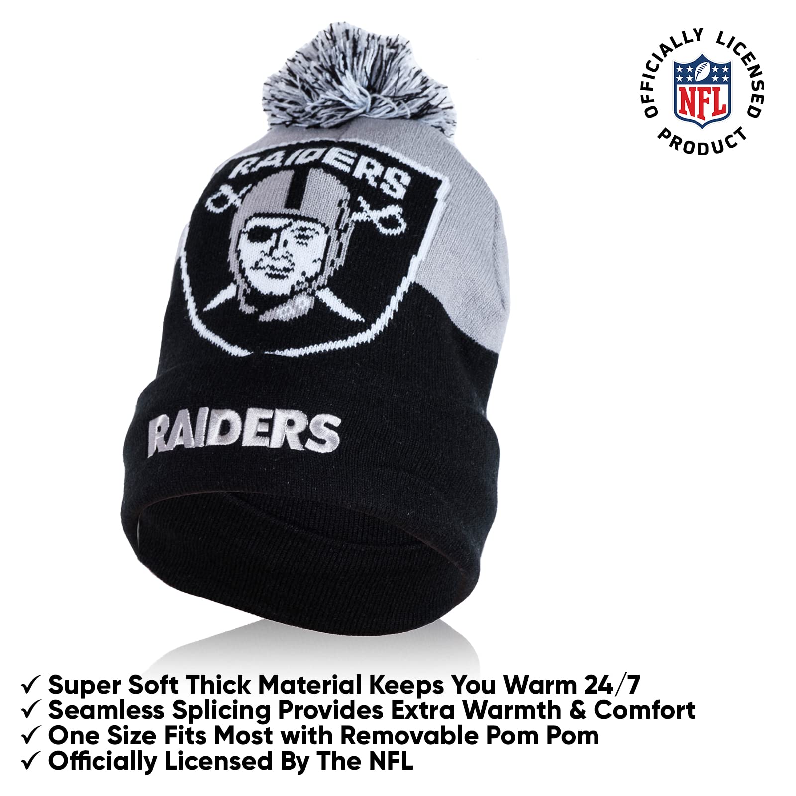 Ultra Game Standard END Zone HAT Gloves Set, Team Color 2, One Size