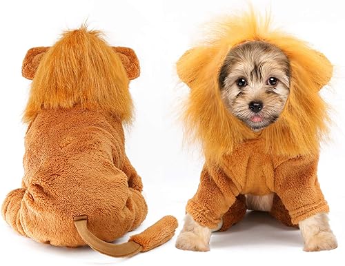 Miniatura 2 de Rypet Disfraz de león para perro, ropa para mascotas para fiesta de Halloween, simulación, trajes de mascotas de león para cosplay, ropa de