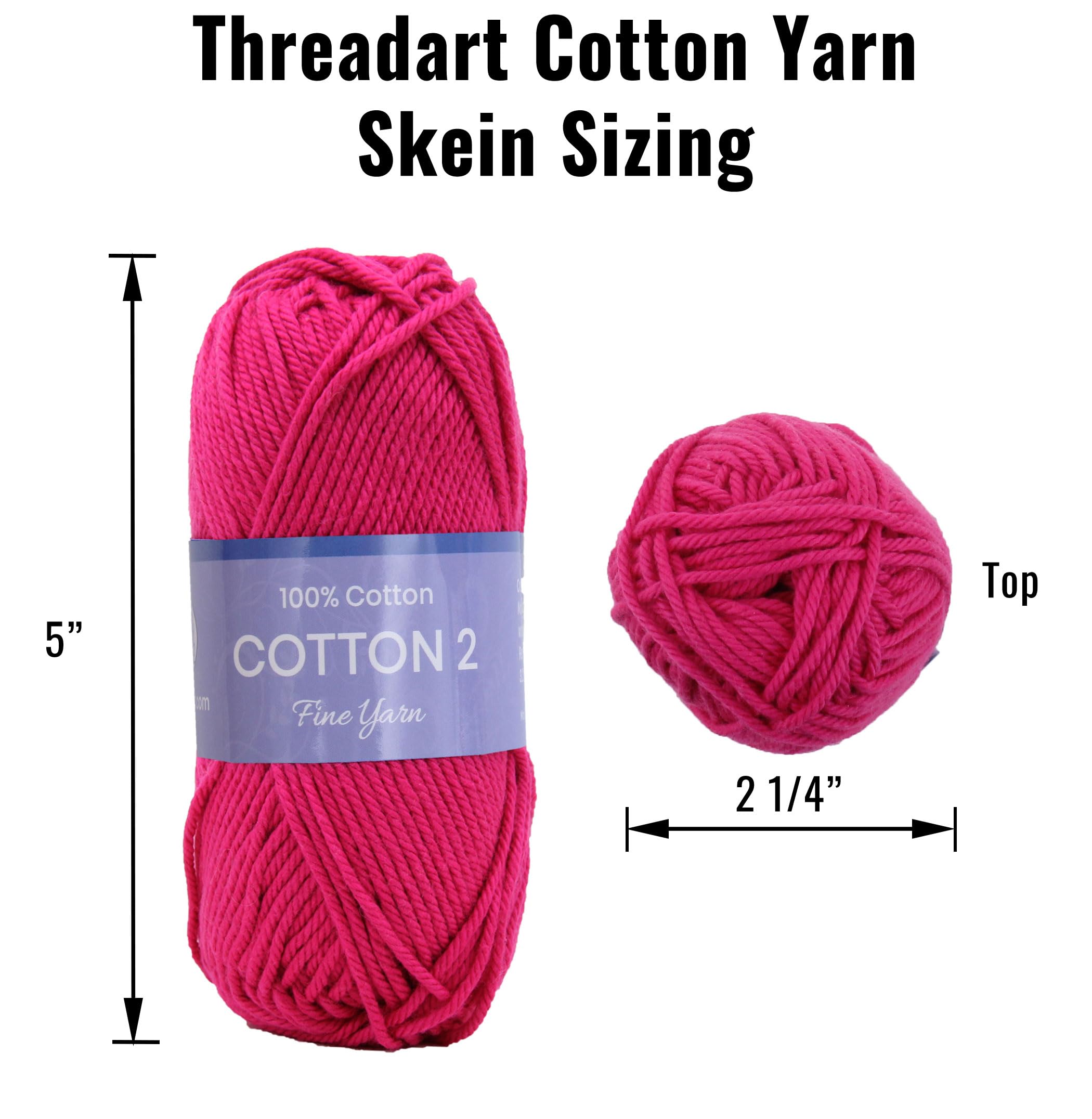 Amazon.co.jp: Threadart 100%ピュアコットン かぎ針編み糸 サイズ2