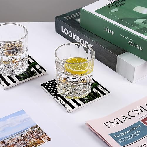 Miniatura 4 de wonlex Posavasos de cerámica absorbentes para bebidas, posavasos de girasol con base de corcho para mesa de café, regalo de inauguración de la casa