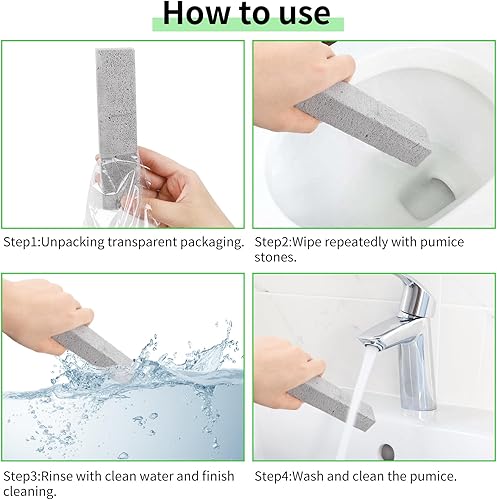 Miniatura 6 de 25 limpiadores de piedra pómez para inodoro, barrita pómez para quitar el anillo de agua dura en el inodoro, piedras pómez para limpieza, hogar,