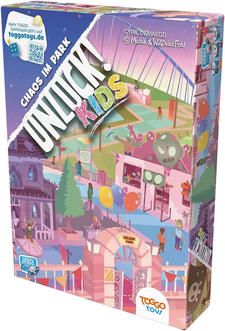 Asmodee | TOGGO Toys | Space Cow | Unlock! Kids – Chaos im Park | Kinderspiel | Rätselspiel | 1-4 Player | Ab 6+ Jahren | 20 Minutes | Deutsch, Mehrfarbig, Bunt