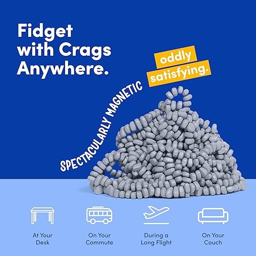 Miniatura 129 de Speks Crags- Masilla de ferrita, + de 500 piedras de ferrita en una lata, juguete de escritorio antiestrés p/la ansiedad, p/adultos y adolescentes