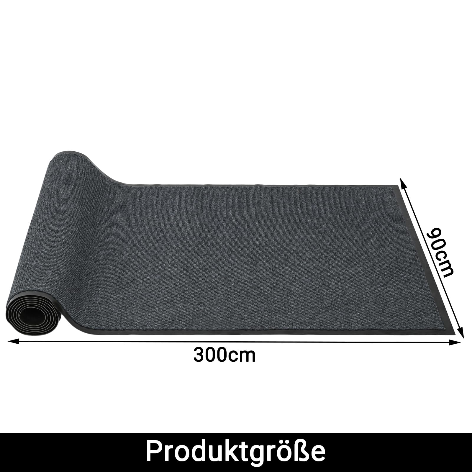 Teppich Läufer Flur rutschfest 90x300cm Schmutzfangläufer Meterware