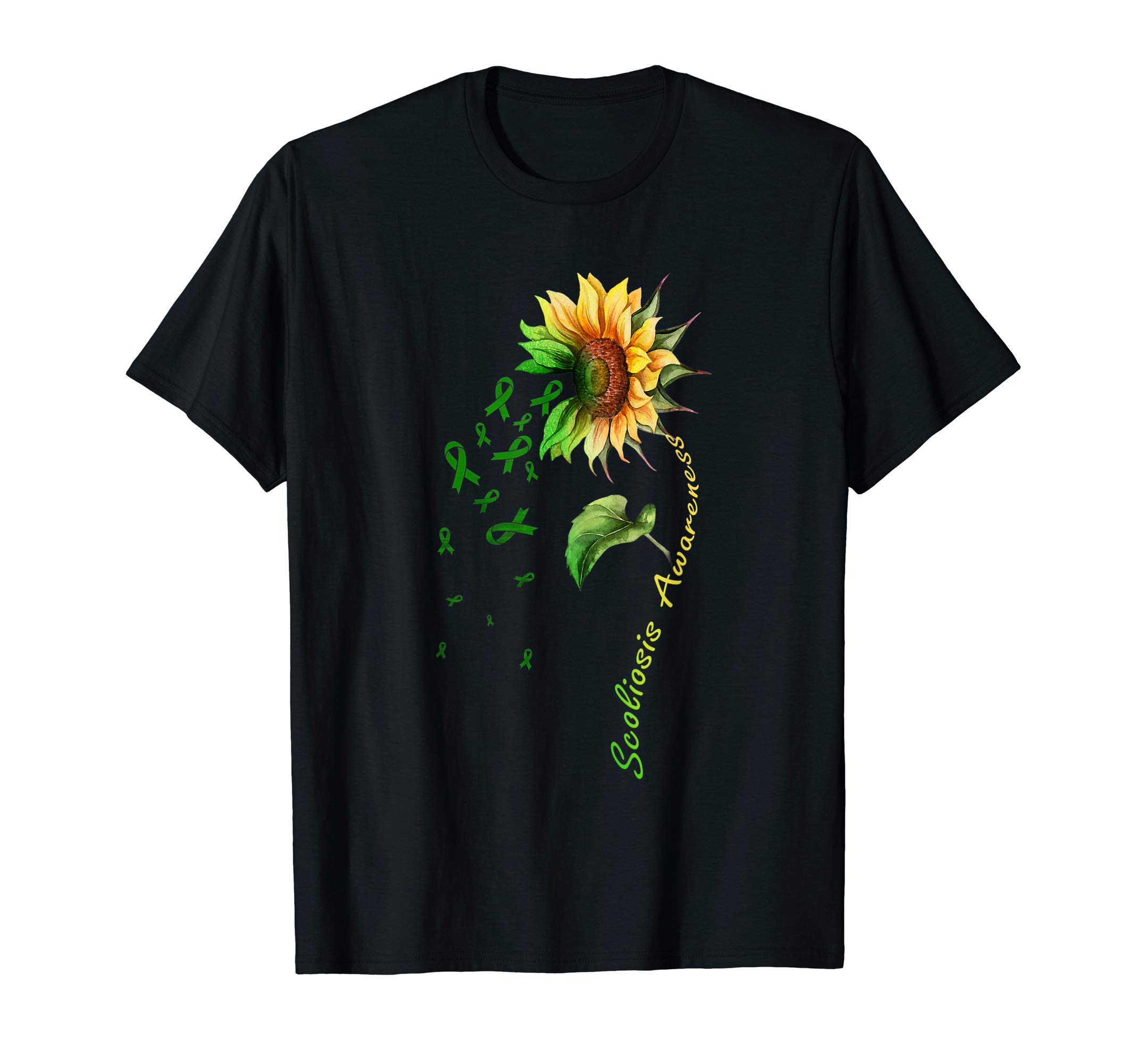 Sunflower Scoliosis Awareness TeesScoliosis Awareness Sunflower Shirt T-ShirtOEKO-TEX STANDARD 100