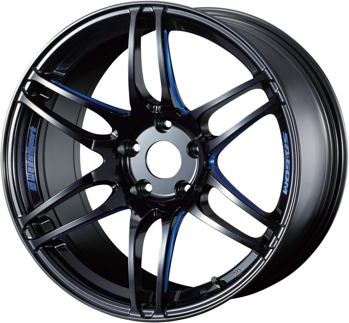 WEDS WedsSport-SA60M Wheel 18x10 Offset +20 (Black Blue Machine)
