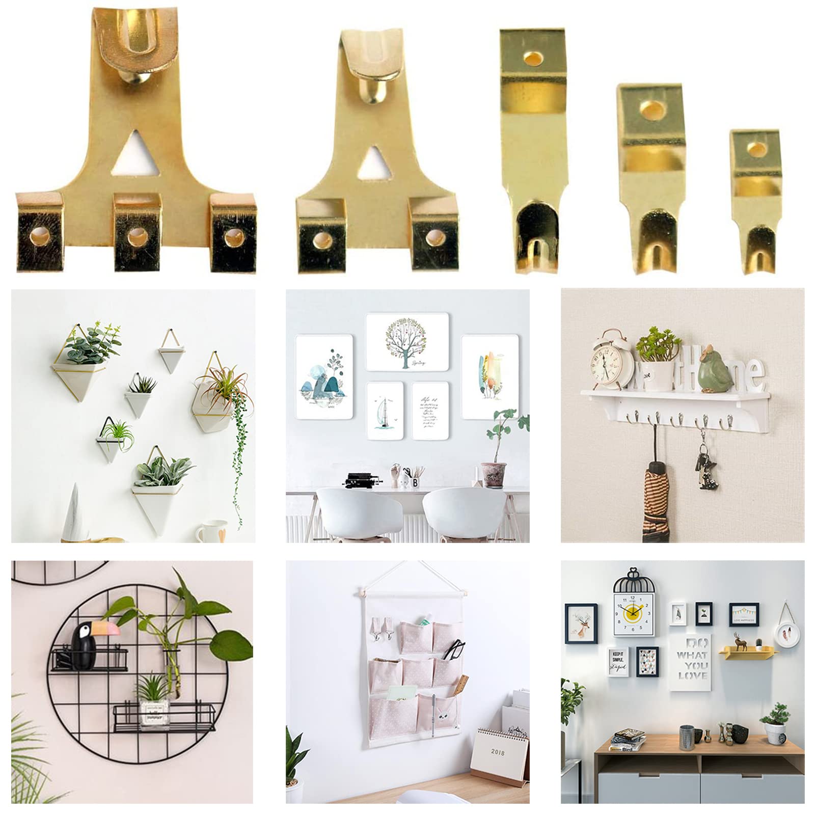 282Pcs Picture Hooks For Hard Walls, Picture Hanging Kit Heavy Duty Picture Hang | UK - View #4