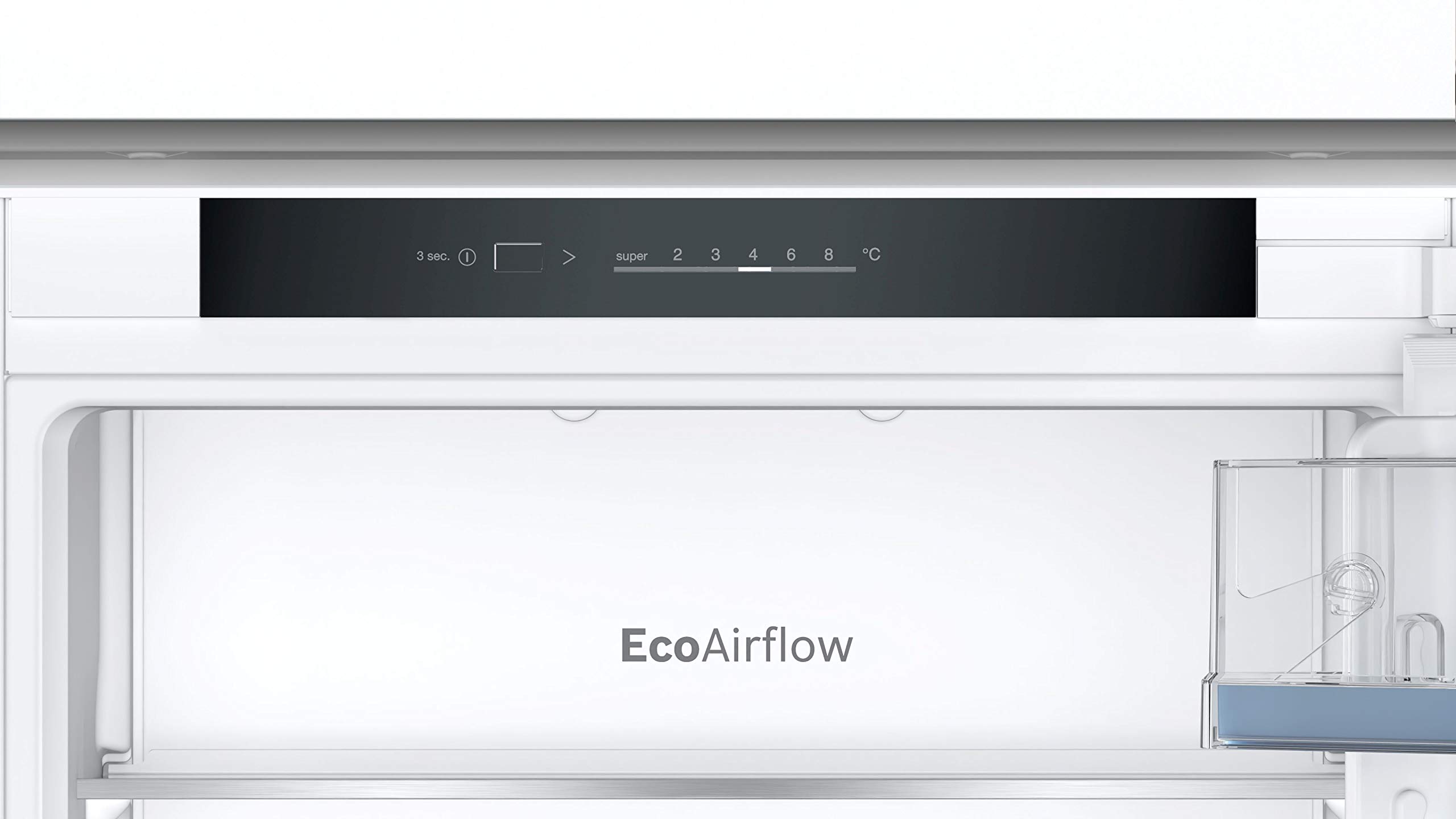 Bosch KIV86VSE0 Serie 4 - Frigorífico y congelador empotrable, nicho de 177,5 x 56 cm, refrigeración de 184 L + 85 L de congelación, bisagra de arrastre, fabricado en Alemania, VitaFresh frescor