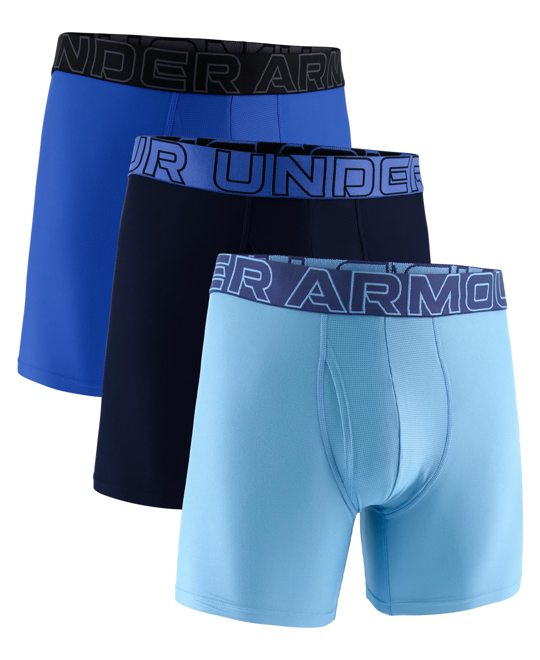 Under Armour mens Multi-pack Performance Tech Boxerjock Brief, 6" Inseam, All-day Comfort & Soft, Blue Smoke, XL