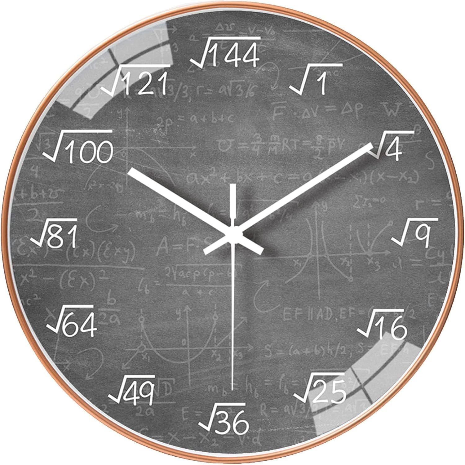 – Wall Clock, 12 Inch Decorative Silent Movement Quartz Clock with Easy Read Roman Numerals, Perfect for Home Office Kitchen Bedroom Living Room Wall Decor