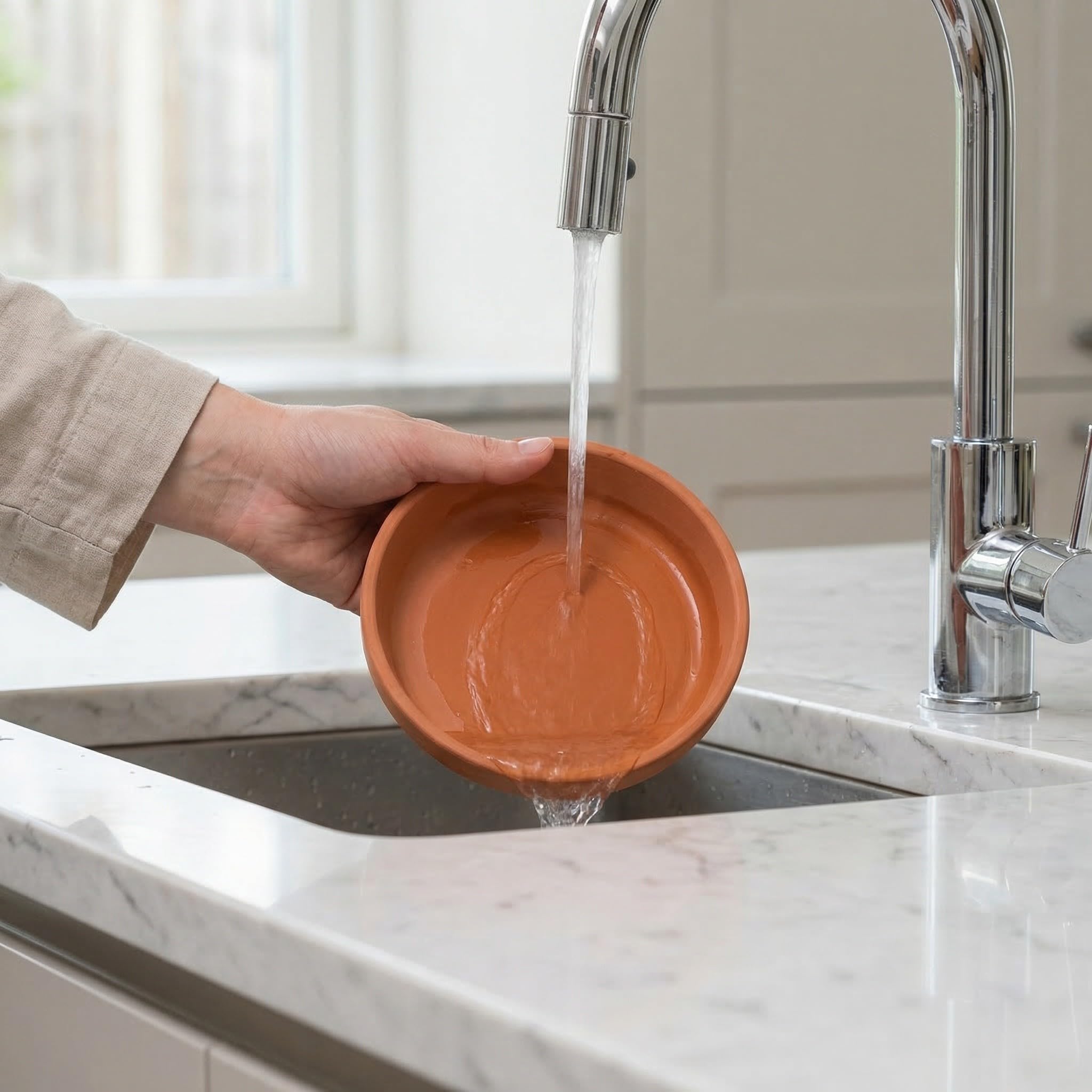 iplusmile 12 Pezzi Sottovaso Rotondo in Terracotta per Vaso da Esterno, Raccoglie Acqua in Eccesso e Previene umidità, Elegante Vassoio per Piante da Balcone e Giardino