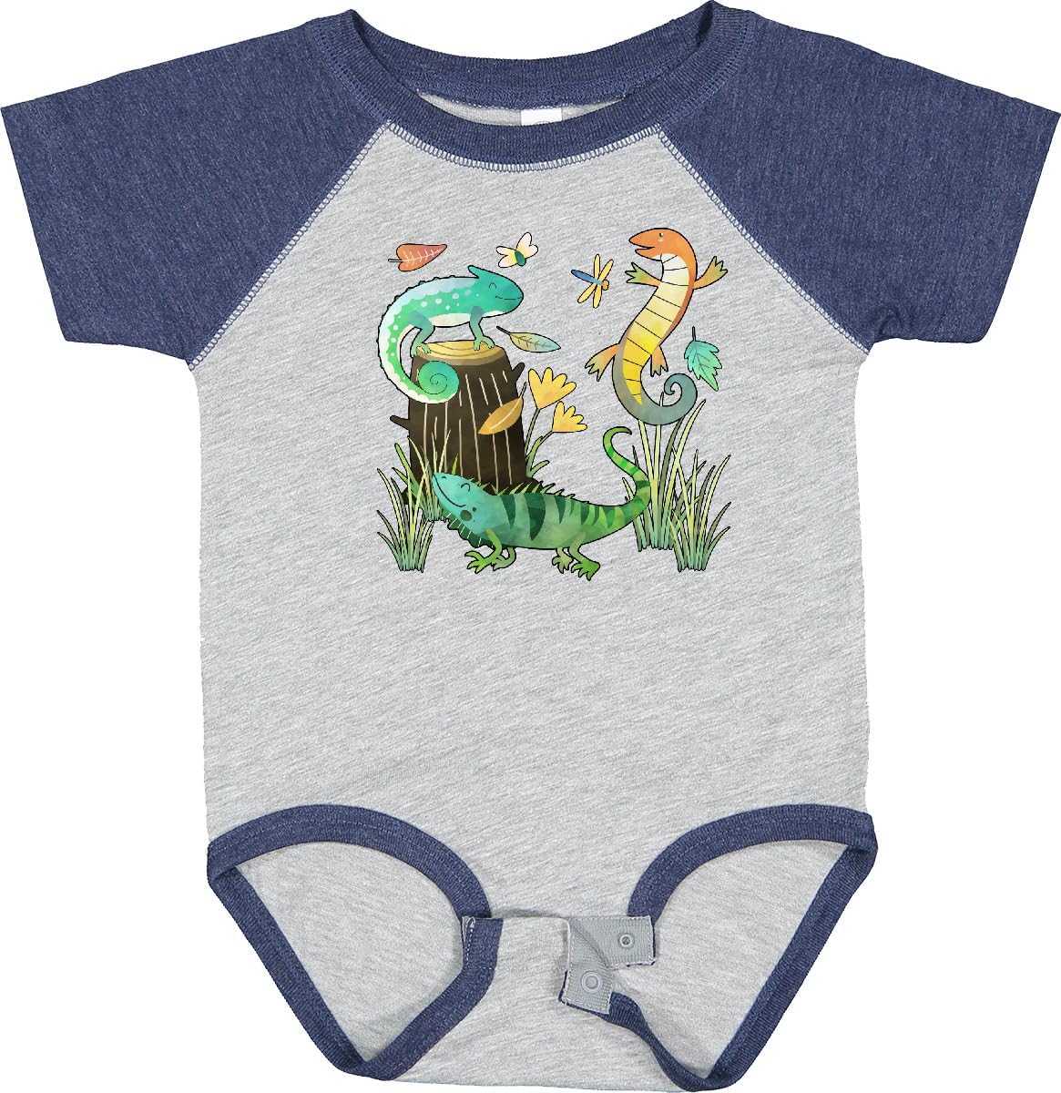 inktastic Cute Lizards Hanging Out Baby Bodysuit