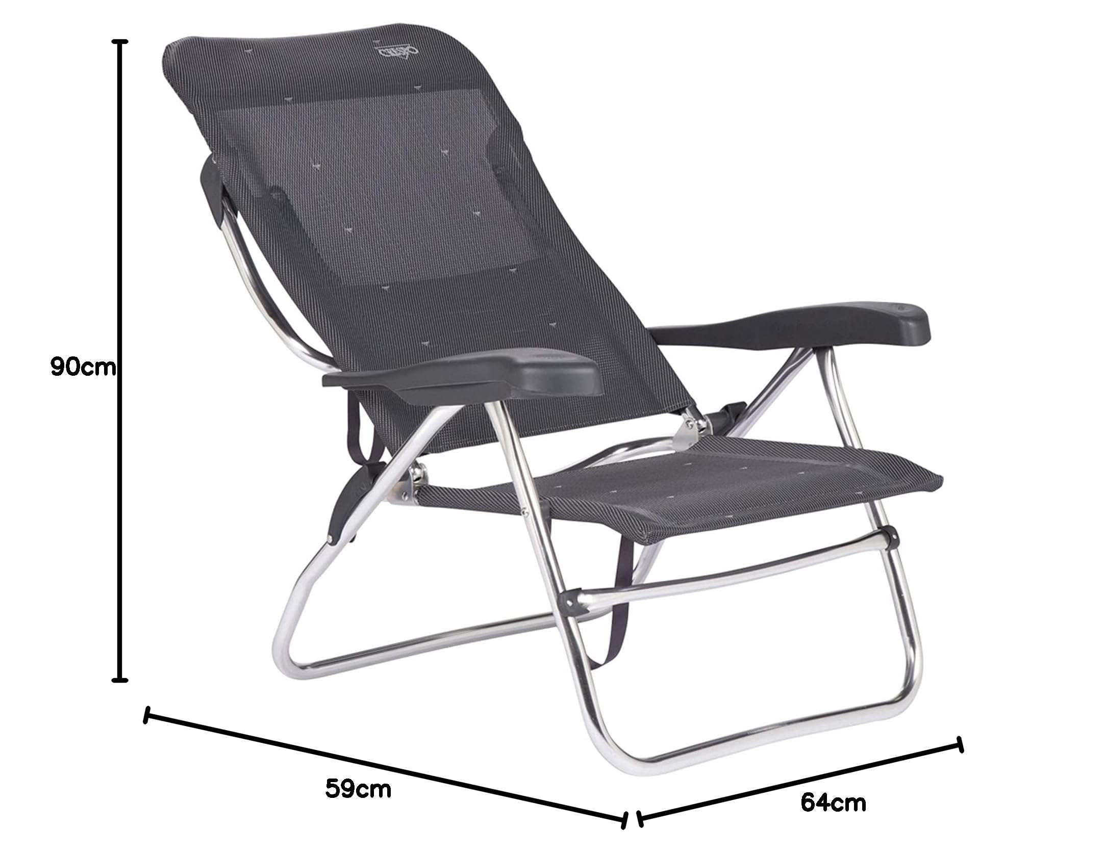 Crespo - Silla de Playa - AL/223 - Gris Oscuro