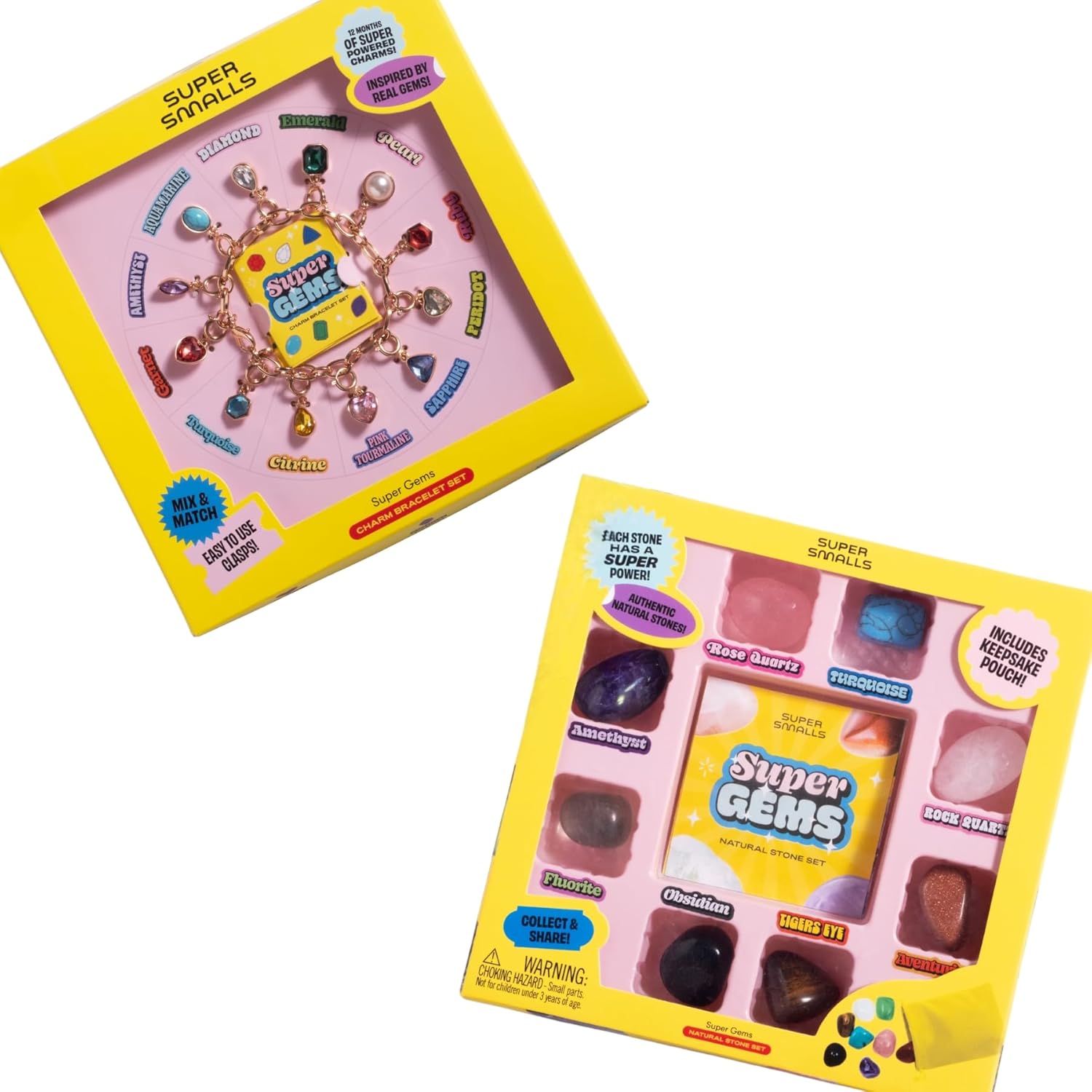 Super Smalls Super Gems Birthstone Charm Bracelet Set | Kids Gold-Tone Adjustable Bracelet with Colorful Gem Charms | Mix & Match Jewelry Gift for Girls - Image 7