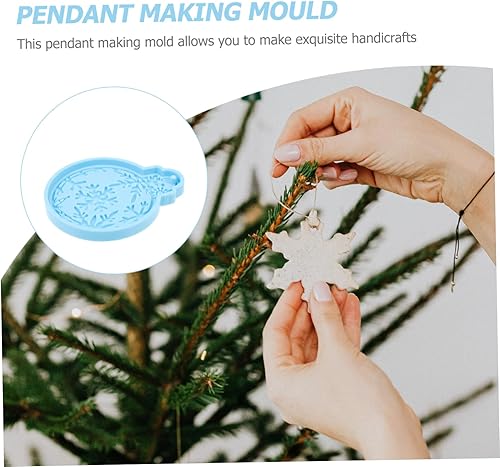 Miniatura 2 de ABOOFAN 4 Pcs Pendant Silicone Mold Christmas Snowflake Resin Molds Resin Pendant Snowflakes Hanging Christmas Pendant Snowflake Jewelry Casting