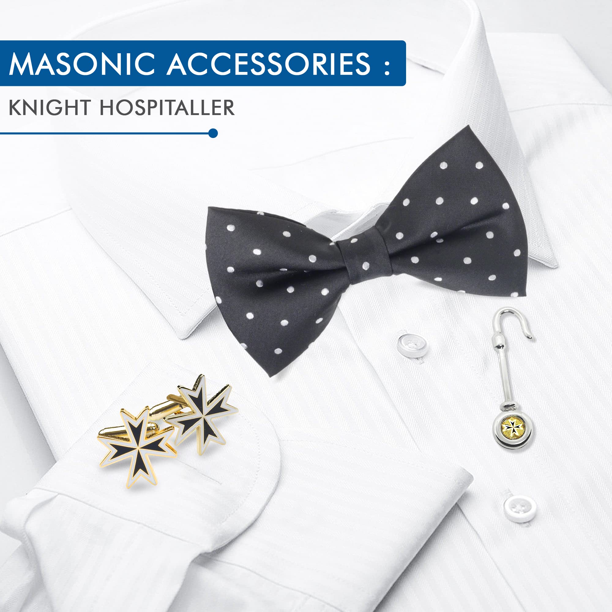 Masonic Maltese Cross Gemelli