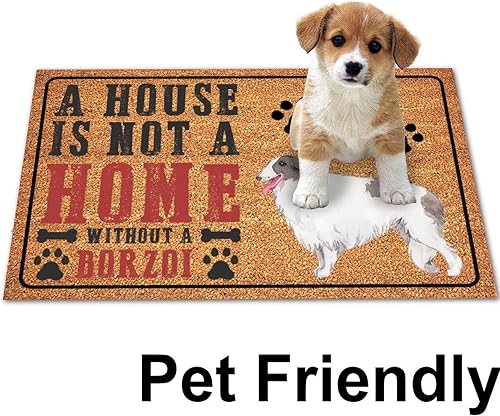 Miniatura 5 de Felpudo de fibra de coco para amantes de los perros, 24 x 36 pulgadas, tapete de bienvenida resistente para puerta delantera, perfecto para uso en