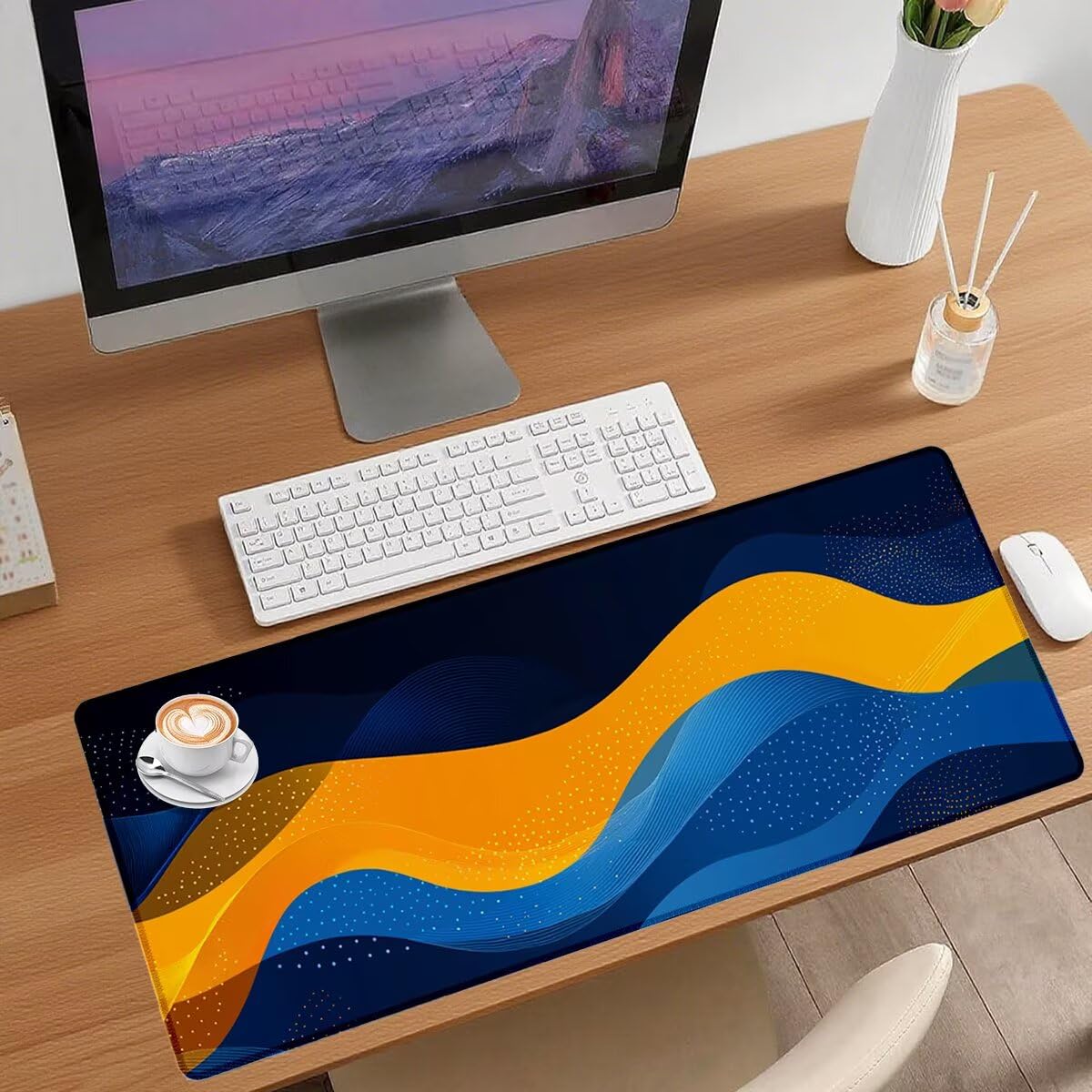 Podkładka pod mysz XXL 1200 x 600 mm nowoczesna abstrakcyjna podkładka pod mysz dla graczy wodoodporna podkładka pod mysz z gumową podstawą antypoślizgowa podkładka do gier biurowa podkładka pod mysz