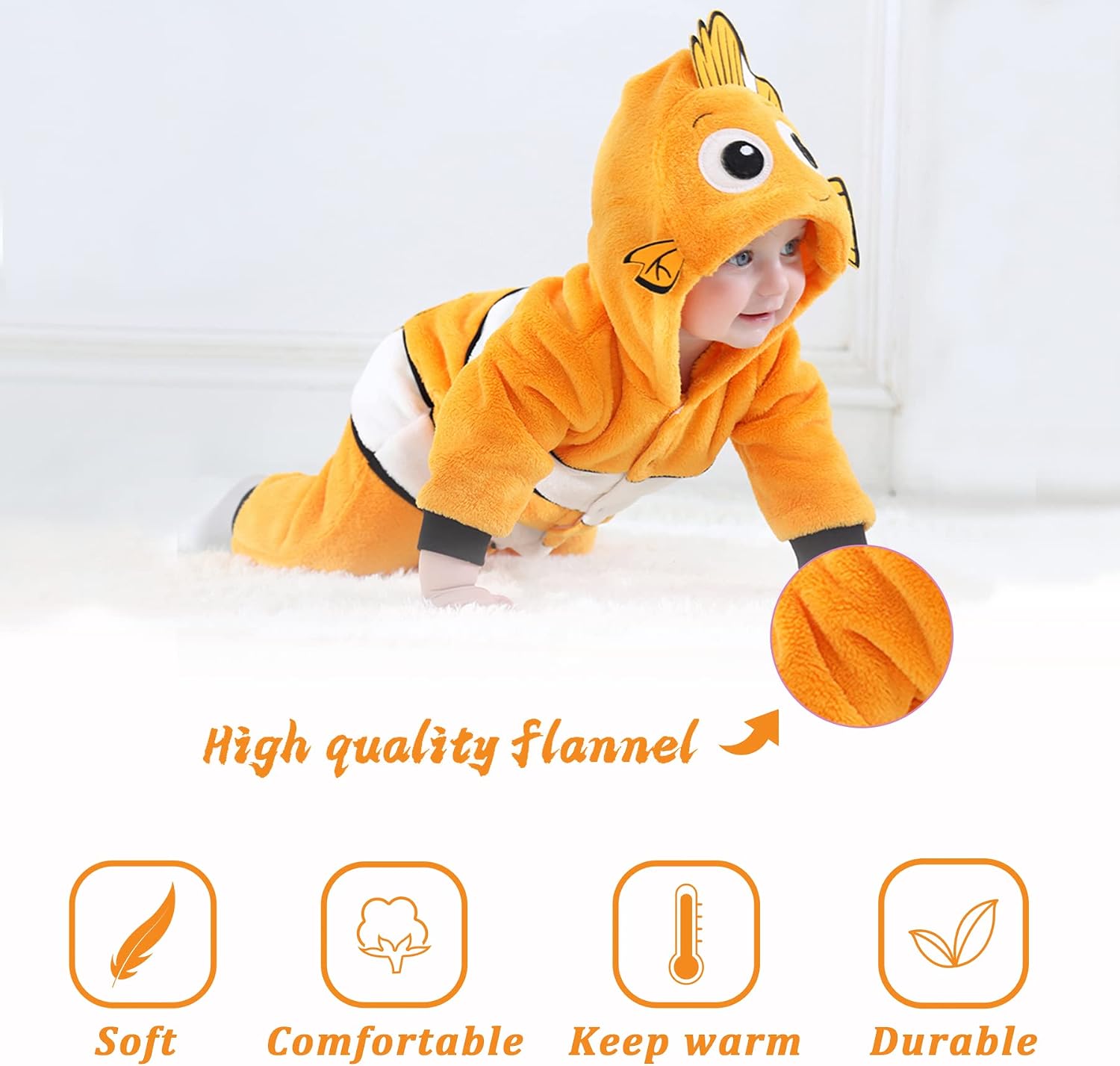 TONWHAR Kid's and Toddler's Costume Baby Animal Outfit Baby Boys' Girls' One-Piece Rompers Jumpsuit