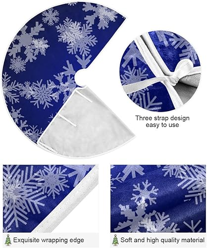 Miniatura 2 de Falda azul para árboles de nieve de Navidad, divertidas decoraciones de Navidad, falda de árbol de Navidad lavable, faldas de árbol para árboles