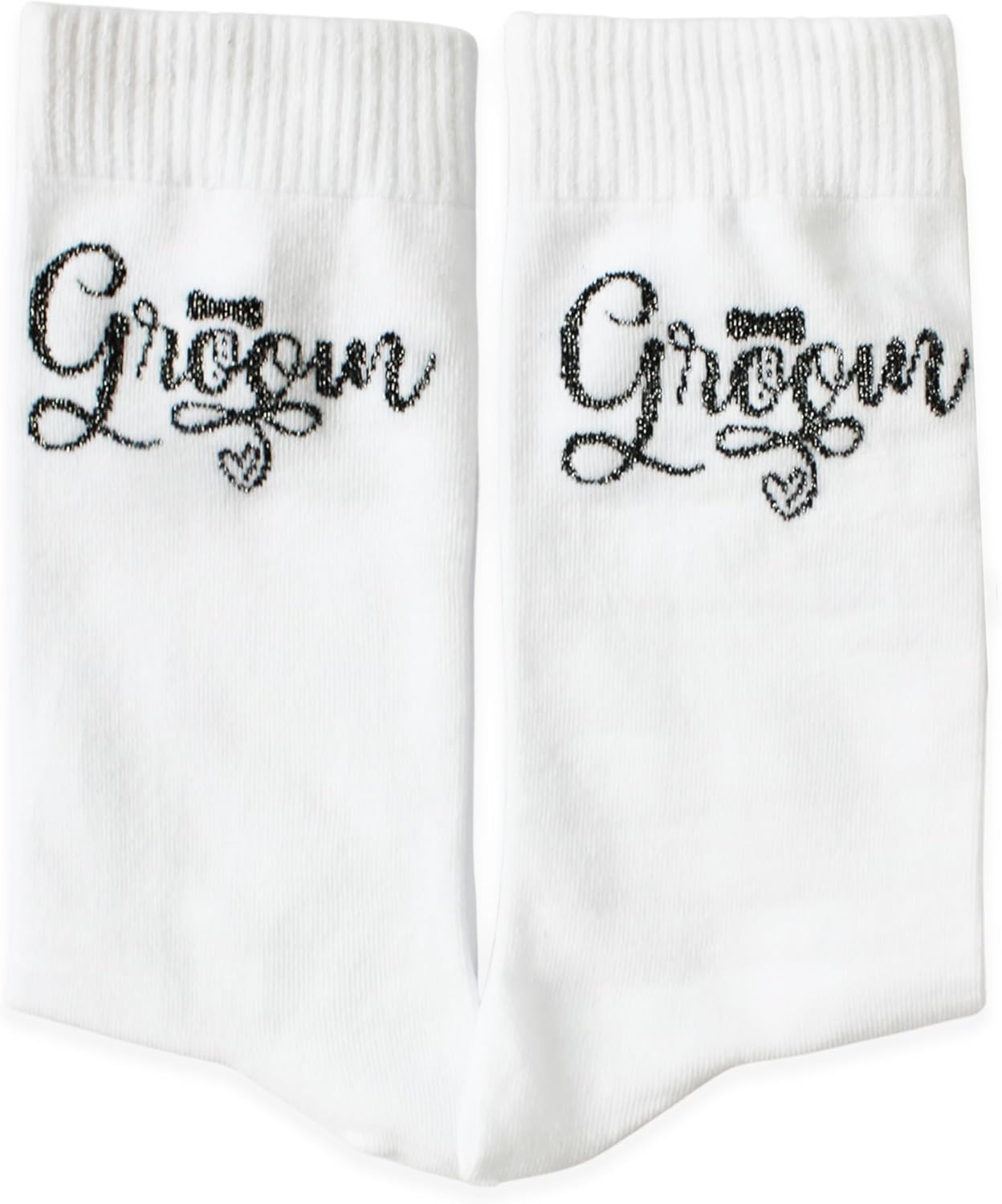 Gold Embroidered Wedding Socks Set, Bride Bridesmaid Maid of Honor Officiant Gifts - Image 3
