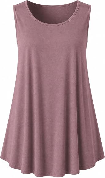 Long Flowy Loose Swing Tunic Tank Top Women