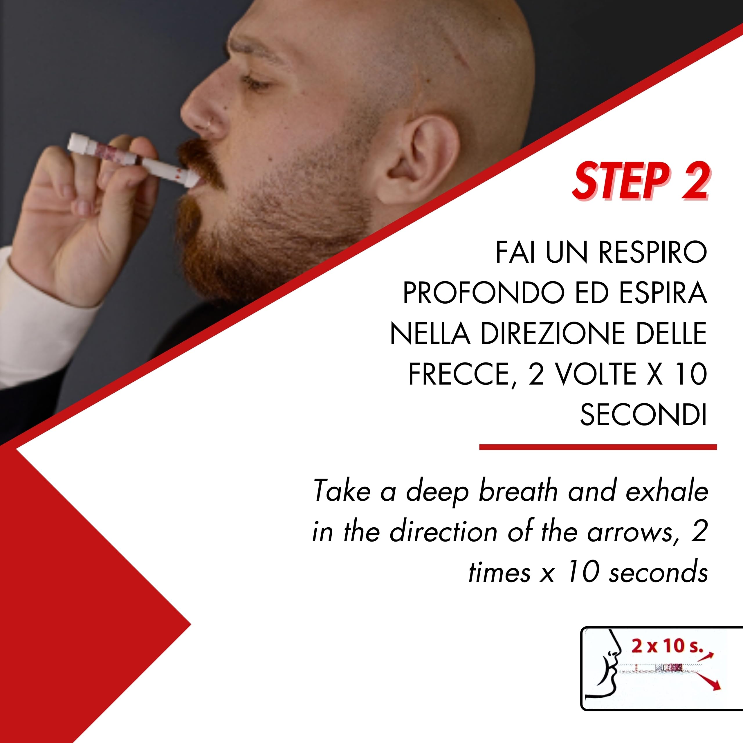 Bottari S.O.S - Test d'alcool jetable certifié UE 0,2 g/L, éthylotest jetable Portable, 4 Niveaux de détection, résultat Rapide, Lot de 30 pièces
